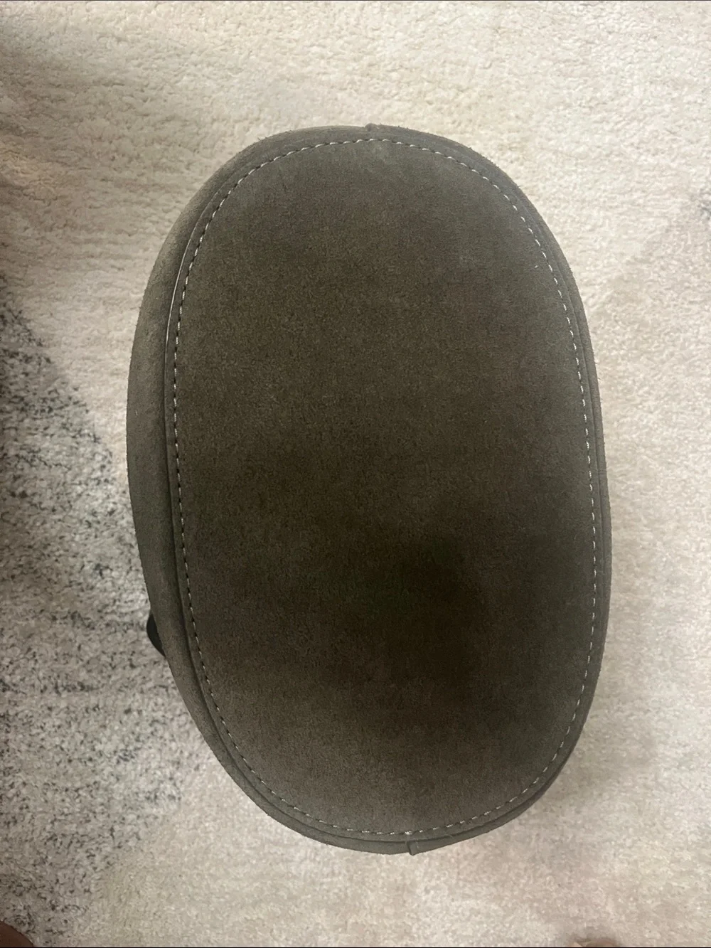 Coach Suede Bleecker Bucket Shoulder Bag in Dark Olive